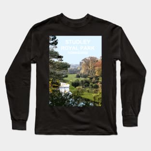 Studley Park, Fountains Abbey, Yorkshire. Travel poster Long Sleeve T-Shirt